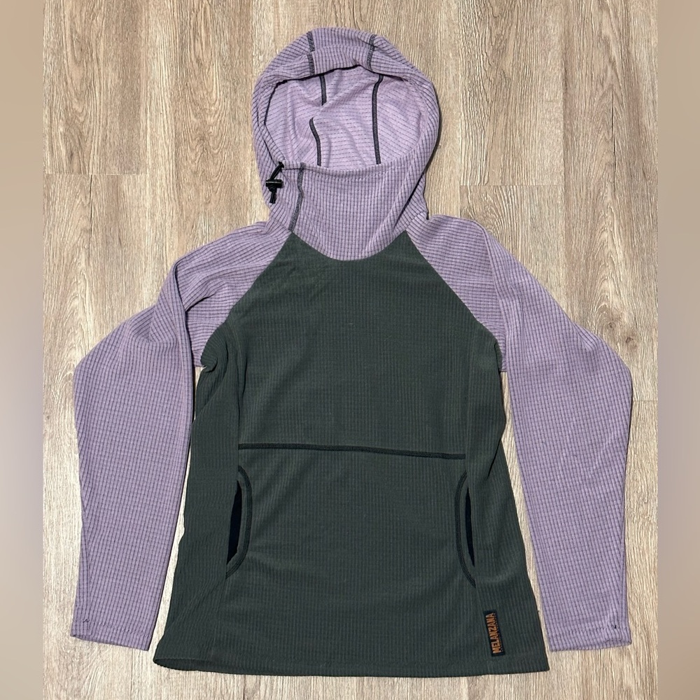Melanzana micro grid hoodie